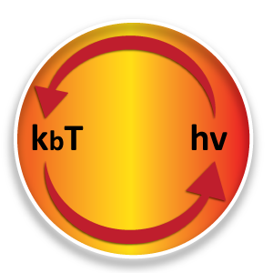 kbT and hv - thermal energy and vibrational space